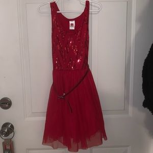 Sparkly red dress